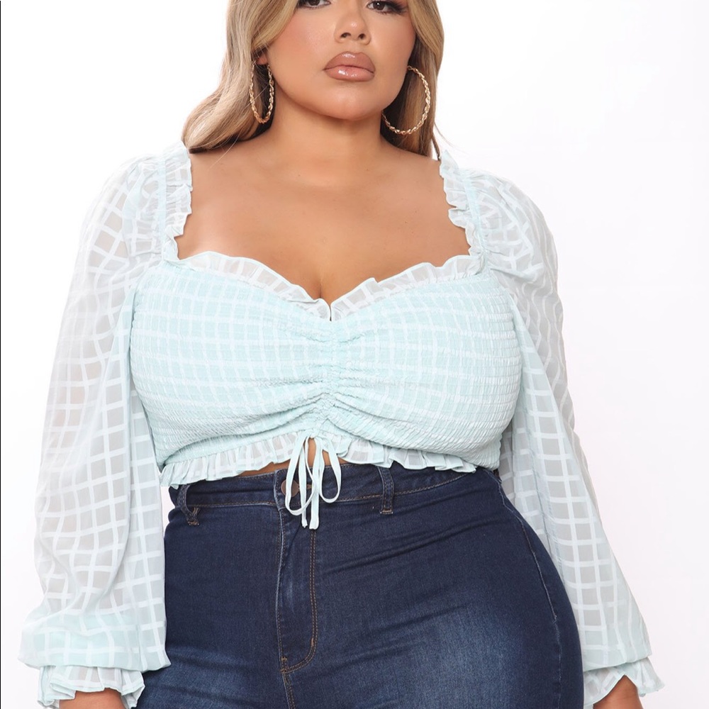Fashion Nova No Tears Left Top Mint 3x BNWT